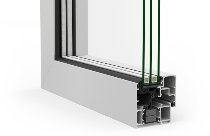 Ventana de aluminio Cortizo COR 70 Evolution hoja oculta